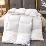 Solid White Goose Down Like Duvet Fluffy Quilted Comforter Comfortable Warm Winter/Autumn Thick Blanket 150*200cm Quilt Core - Image 5