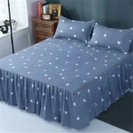 Stylish Single-piece Bed Circumference Skirt, Korean Version Bedspread & Coverlet, Fade-Resistant Design - Image 3
