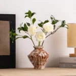 OasinRustic Terracotta Vase Distressed Finish Farmhouse Vintage Pottery Decor Home Living Room Table Shelf Mantel Entryway - Image 3