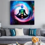Canvas Painting Art Posters Prints Indian Buddha Meditation 7 Chakra Yoga Sports Wall Art Pictures for Living Room Bedroom Decor - Image 5