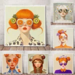 Mirjam Duizendstra's Artwork Surrealism Color Art Posters Prints Mysterious Aesthetic Woman Portrait Canvas Painting Home Decor