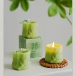 Bamboo Aromatherapy Candle Atmosphere Gift Fragrance Candle Hand Gift Bamboo News Safe Creative Design Wax Green Bamboo Fragranc