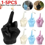 Funny Middle Finger Scented Candle Creative Candle Soy Wax Long Lasting Candle Aromatherapy Hand Gesture Candle for Home - Image 2