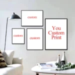 Custom Print Canvas Painting By Your Photo Canvas Poster Personal Gift Customize Figure Animal Pets Pictures Home Decor Prints