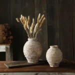 Retro Nostalgic Rough Clay Pottery Vase 21.5CM High Vasen Room Decoration Vases Vintage Handmade Style Home Decor Items - Image 6
