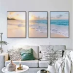 Natural Seascape Blue Sea Beach Landscape Posters and Prints Modern Canvas Painting Wall Art Picture for Living Room Home Decor - Image 3