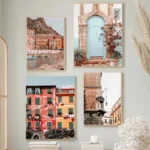 Modern Landscape Mediterranean Greece Italian Begonia Olive Tree Landscape Poster Canvas Paintings Wall Art Pictures Home Decor - Image 2