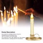 Retro Candle Holder Metal Wrought Iron Desktop Candlestick Candle Stand with Handle Home Wedding Decorations - Image 2