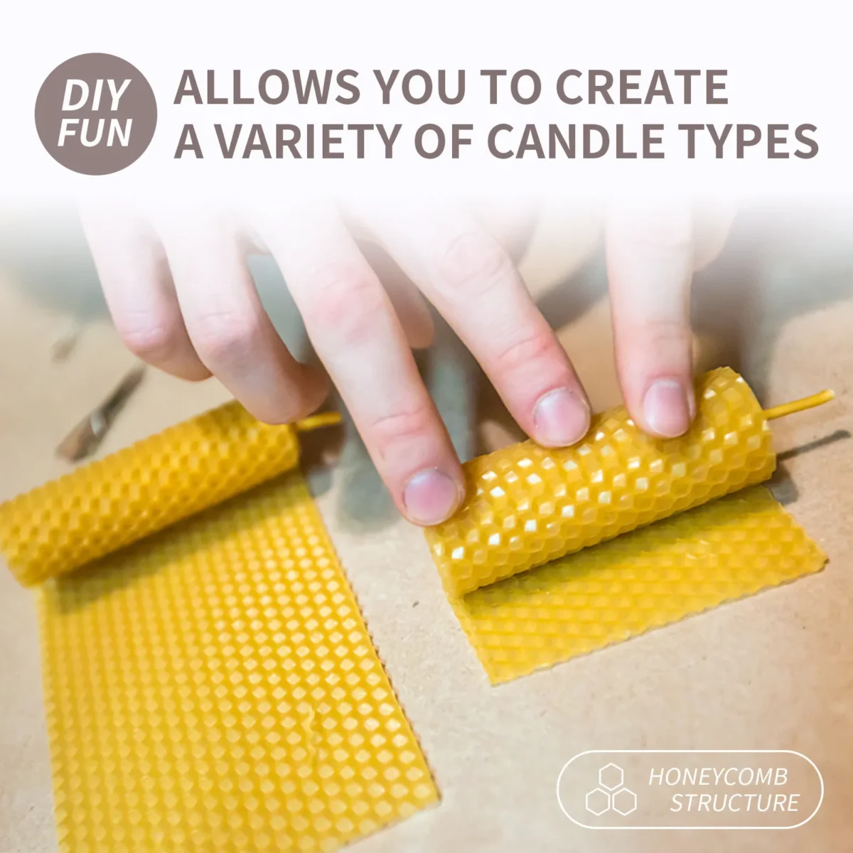 10pcs Natural Beeswax Candles Handmade No Fragrance No Additives Luxury High-End Candles For Candlelight Dinner Wedding Ceremony - Image 3