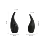 Oasin2pcs Abstract Couple Ceramic Vase for Pampas Grass White Black Nordic Modern Art Tabletop Home Decoration Accessorie - Image 6