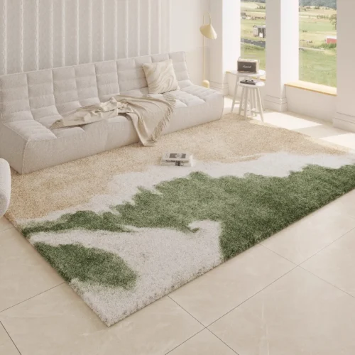 Luxurious Plush Area Rug - Soft, Washable, Modern Design for Home