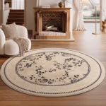 Medieval Style Carpets for Living Room Round Bedroom Decor Rug Light Luxury Soft Wardrobe Floor Mat Home Thicken Washable Carpet - Image 2