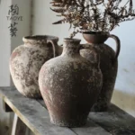 Jingdezhen Wabi-Sabi Vase for Dried Flowers - Rustic Elegance - Image 4