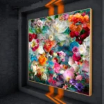 Modern Nordic Decor Bright Peony Flower Art Painting Canvas Posters And Prints Colorful Bouquet Wall Pictures For Living Room