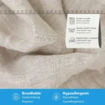 Pure Linen Fitted Sheet 35cm Deep Pocket Bed Mattress Cover Solid Color Non-slip Fixed Sheet Cover Dust Protective Bedspread - Image 4