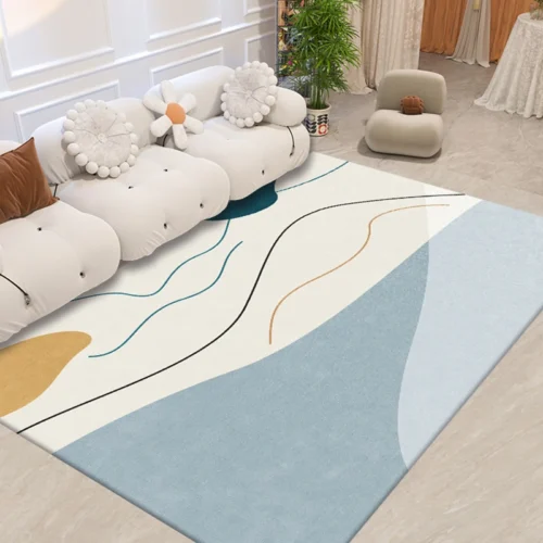 Scandinavian Minimalist Bedroom Rug for Stylish Home Decor
