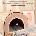 Dog Cave Shelter Detachable Large Dog Bed House Washable Cat House Nest Comfortable Winter Cat Bed Castle Dogs Cats Pet Supplies - Image 4