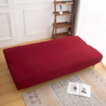 Solid Color Armless Sofa Bed Cover Elastic Cheap Couch Covers for Living Room Washable Removable Slipcovers Folding Settee Case - Image 3