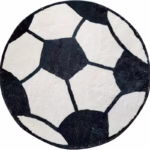 Imitation Cashmere Round Floor Mat Football Small Carpet Baby Room Bedroom Living Room Bathroom Carpet Children Crawling Mat - Image 3