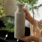 Straight Body Retro Style Ceramic Vase for Home Decor Flower Arrangement Elegant Handmade Pottery Centerpiece Wedding Gift