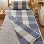 WOSTAR Geometric printed cotton mattress protector cover with zipper 360° fully enclosed single double bed sheet protection pad - Image 4