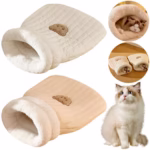 Cat Sleeping Bag Warm Funny Tunnel Cat Nest Soft Plush Cat Sack for Indoor Puppy and Kitten