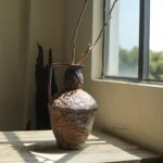 Jingdezhen Ceramic Vase Rough Pottery Flower Arrangement Retro Nostalgia Handmade Wabi-Sabi Style Zen Arrangement Rough Pottery - Image 5