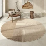 Modern Minimalist Rugs for Bedroom Large Area Thick Study Rug Light Luxury Living Room Decoration Round Carpet Home Non-slip Mat - Image 3
