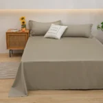 One solid color simple sheet Machine washable single double bed linen Student dormitory sheet (pillowcase not included) - Image 5