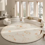 Minimalist Living Room Decoration Round Carpet Large Area Anti-slip Lounge Rug French Style Rugs for Bedroom Thick Washable Mat - Image 4