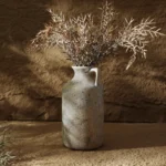 OasinRetro Style Pottery Vase for Dried Flower Grass Wabi Sabi Modern Nordic Pot Home Book Shelf Decoration Living Room Decor - Image 4