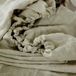 Pure Linen Fitted Sheet 35cm Deep Pocket Bed Mattress Cover Solid Color Non-slip Fixed Sheet Cover Dust Protective Bedspread - Image 2