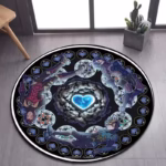 Kingdom Hearts Cartoon Pattern Area Rug Round Floor Mat Living Room Carpet Bathroom Kitchen Rug Doormat Non-slip Floor Mat - Image 3