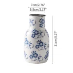 Charming Handcrafted Blue & White Ceramic Vase with Crackle Finish - Image 6