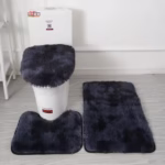 Toilet Seat Cover 3Pcs Set Bath Mat Shower Room Floor Rug Home Bathroom Anti-Slip Absorbent Doormat Bathtub Decor Carpet - Image 3