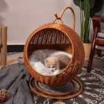 Luxury Fruit Basket Cat Hammock bed Hand Woven Storage Basket Comfortable Heavy Carton Packaging Not Easy To Damage for Pets Box