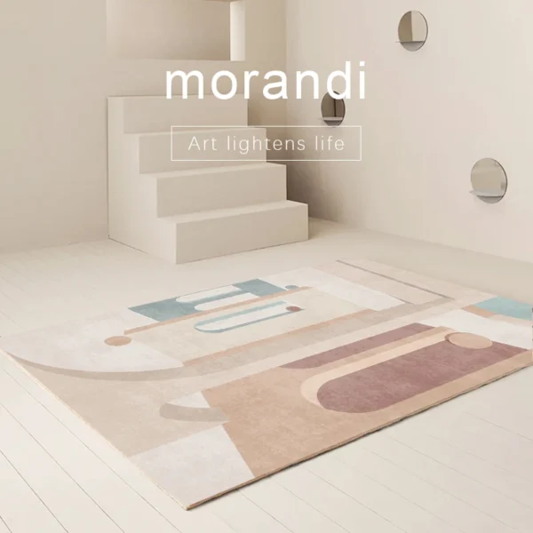Nordic Style Rugs for Bedroom Morandi Living Room Decoration Carpet Large Area Geometry Lounge Rug Home Cloakroom Non-slip Mat