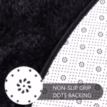Fluffy Round Rug Black Rug For Bedroomfuzzy Kids Room Carpet Shaggy Living Room Sofa Area Rug Soft Nursery Floor Mat Home Decor - Image 6