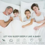smooth Mattress Protector Fitted Sheet Wateprroof Mattress Cover Anti Mites & Washable Bed Protector - Image 5