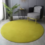 Gray Coral Velvet Carpet Round For Home Living Room Coffee Table Floor Rug Short Plush Foot Mat Children's Play Crawling Carpets - Image 3