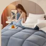 Students Fall And Winter Thickened Wool Futon Space Comforter Duvet Skin-Friendly Cotton Fabric Warm Quilt Vacuum Futon Warm - Image 5