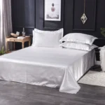 Satin Bedsheet Mattress Cover Faux Silk Flat Sheet Pillowcase Sets Bedspread Bedding Full Queen King Size for Bedroom Home Decor - Image 2