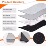 L-3XL Dog Bed Orthopedic Pet Calming Bed Soft Sponge Foam Base Dog Crate Kennels Mat with Removable Cover - Image 4