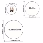 MINISO Rainbow Care Bear Themed Round Rug for Bedroom Decor Nursery Soft Rug Kid's Crawling Playmat Children's Room Floor Mat - Image 4