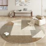 Wabi-sabi Style Living Room Decoration Round Carpet Large Area Plush Floor Mat Soft Fluffy Bedside Rug thicken Rugs for Bedroom - Image 3