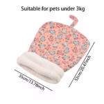 Cat Sleeping Bag Soft Cuddly Fluffy Feel Thickened Pet Pocket Type Quilt Bed Kitten Puppy Soft Comfortable Warm Nest Pet - Image 6