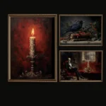 Gothic Horror Christmas Canvas Print Dark Aesthetic Art Posters Painting Winter Christmas Night Landscape Living Room Home Decor - Image 4