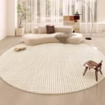 VIKAMA circular wabi-sabi style light luxury velvet living room, bedroom, study sofa, coffee table, carpet home decoration