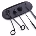 5 Styles Black Candle Extinguishers Scented Candle Trays, Scissors, Hook Accessories Wick Trimmer Candle Extinguishing Tools - Image 4