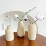 INS Ceramic Vase White Flower Pot Nordic Decorative Vase Dry Flower Vases for Home Living Room Desktop Decor ваза для цветов - Image 2